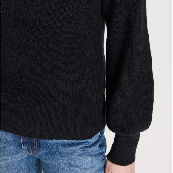Madewell Melwood Square Neck Pullover Sweater black XL - Picture 4 of 10